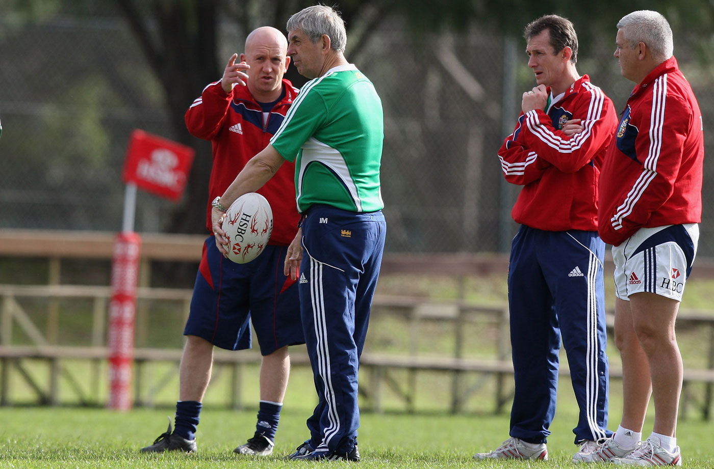 Lions Coaches Sir Ian McGeechan, Warren Gatland, Shaun Edwards and Rob Howley